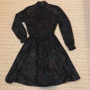 Patterned Silk and Lace Dress